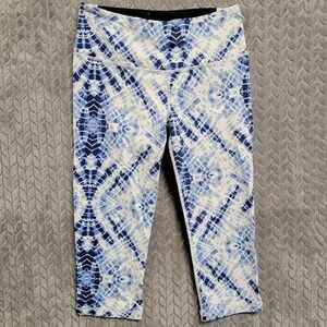 Victoria's Secret VSX Sport Knockout Capri Legging Women's Small Blue Yoga Gym‎